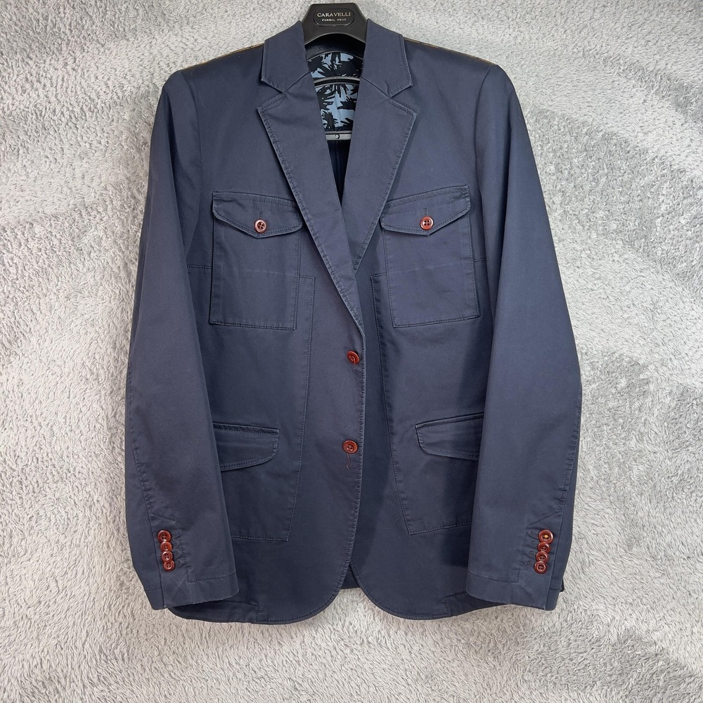 Hugo Boss Boss Orange Sport Coat Men 40 Black Utility Patch Pocket Jacket Blazer